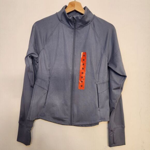 Jockey Ladies' Tulip Hem Yoga Jacket Size Medium Color Fog Grey - Picture 3 of 3